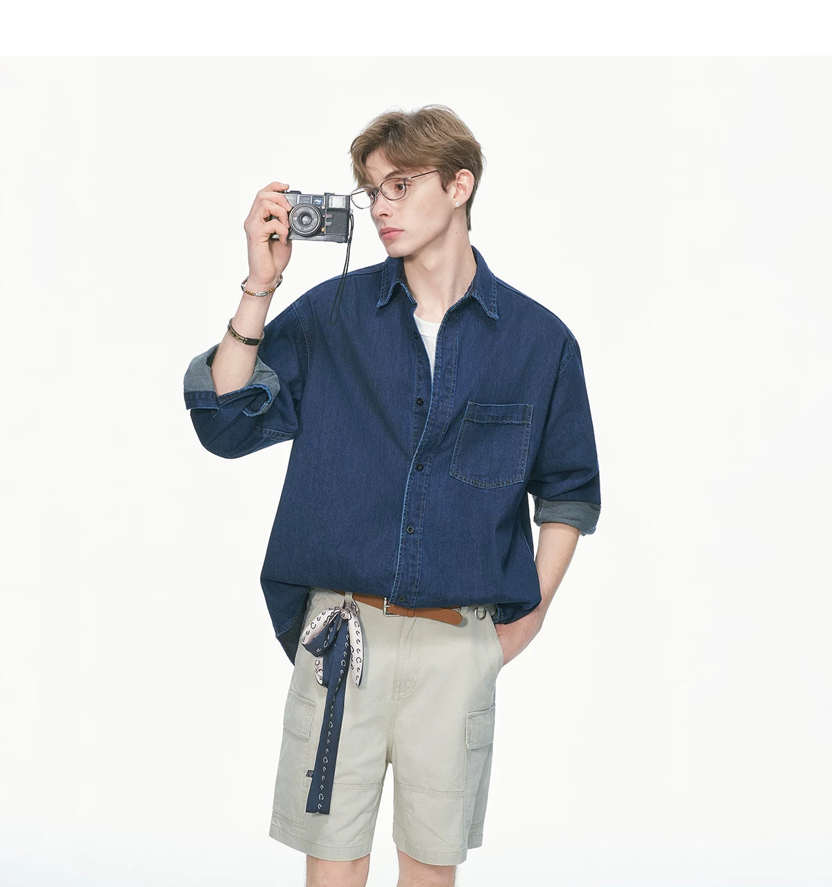 Indigo Studio Oversized Denim Shirt