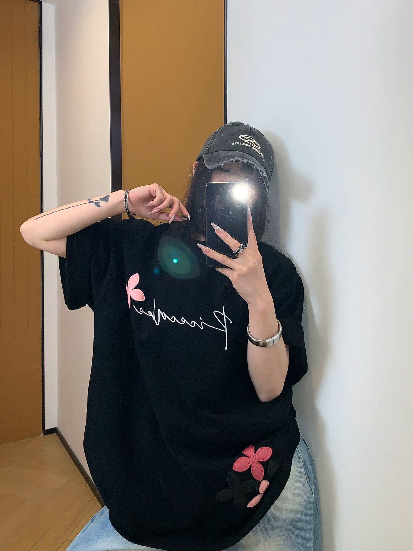 Blossom Script Oversize Tee