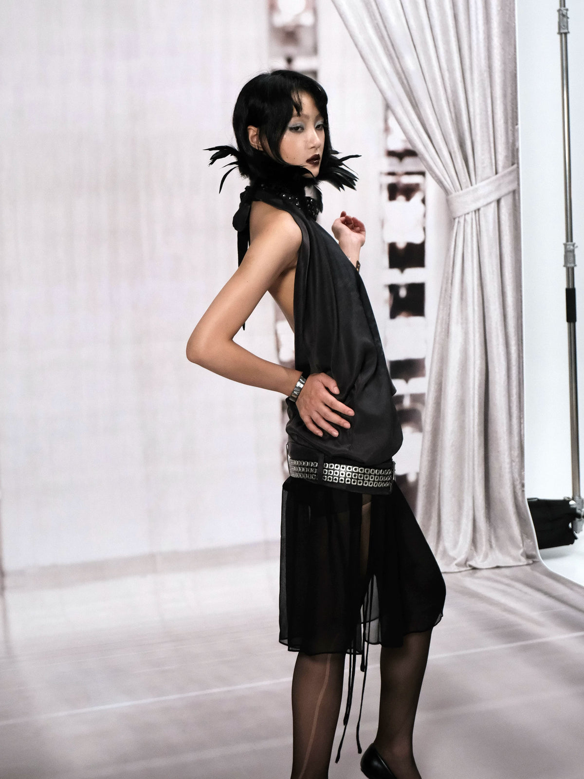 Nocturne Studded Mock Neck Top