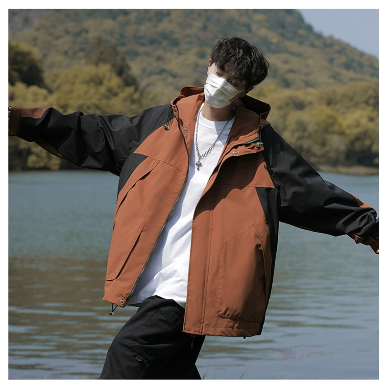 Colorblock Windproof Outdoor Jacket