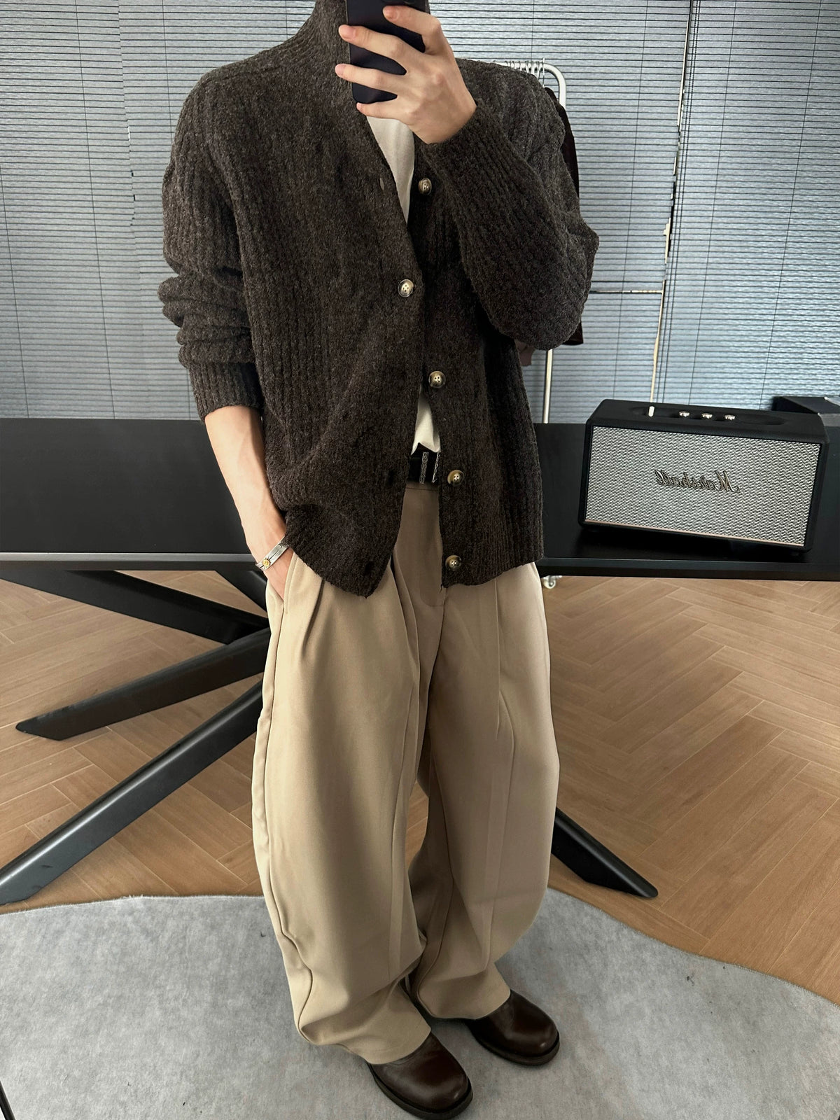 Alden Cable-Knit Button Cardigan