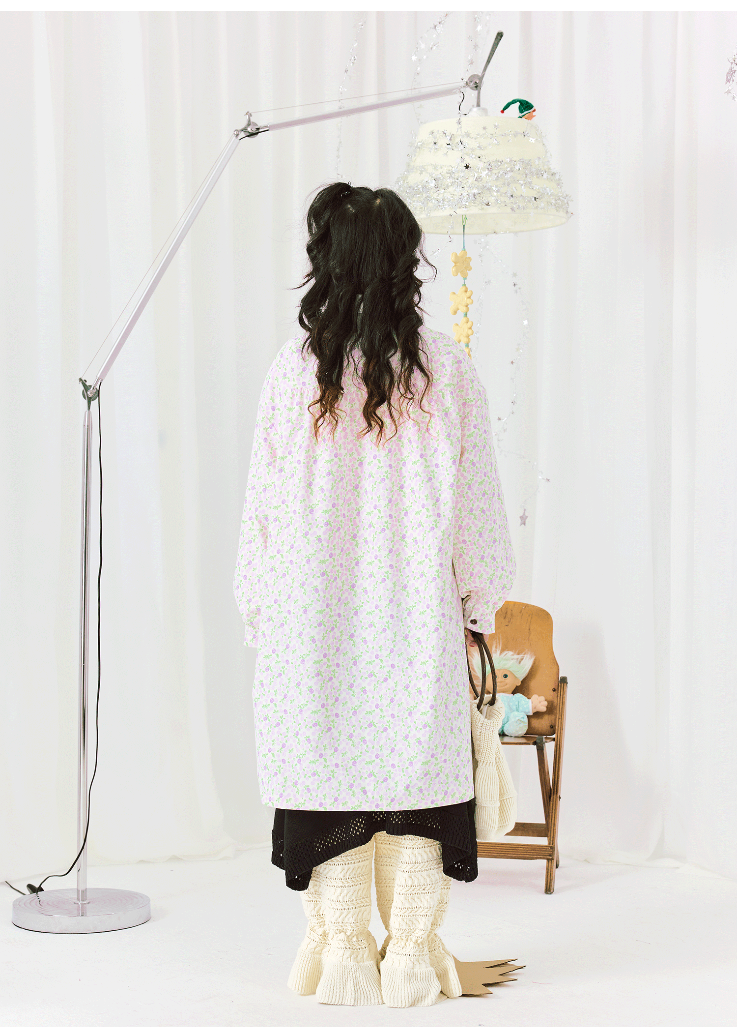 Floral Peter Pan Collar Button Dress