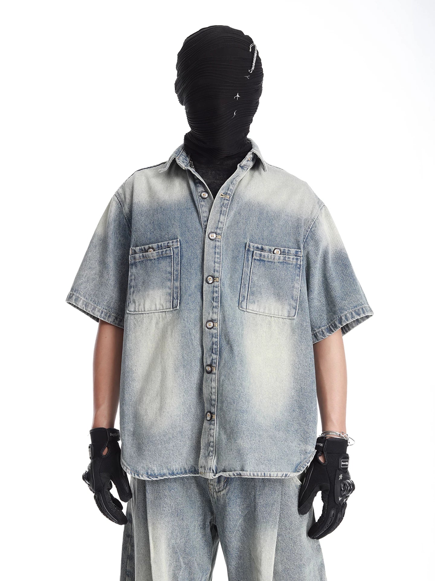 Glacier Fade Denim Camp Shirt