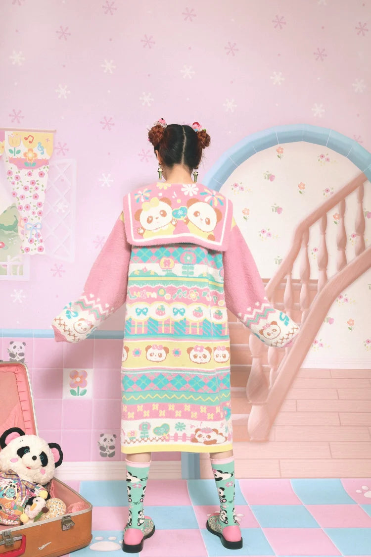 Sweet Panda Fair Isle Sailor Dress