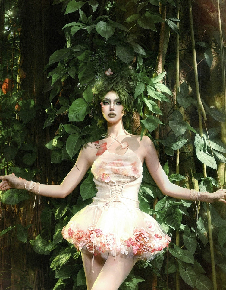 Flower-patterned Tulle Petticoat