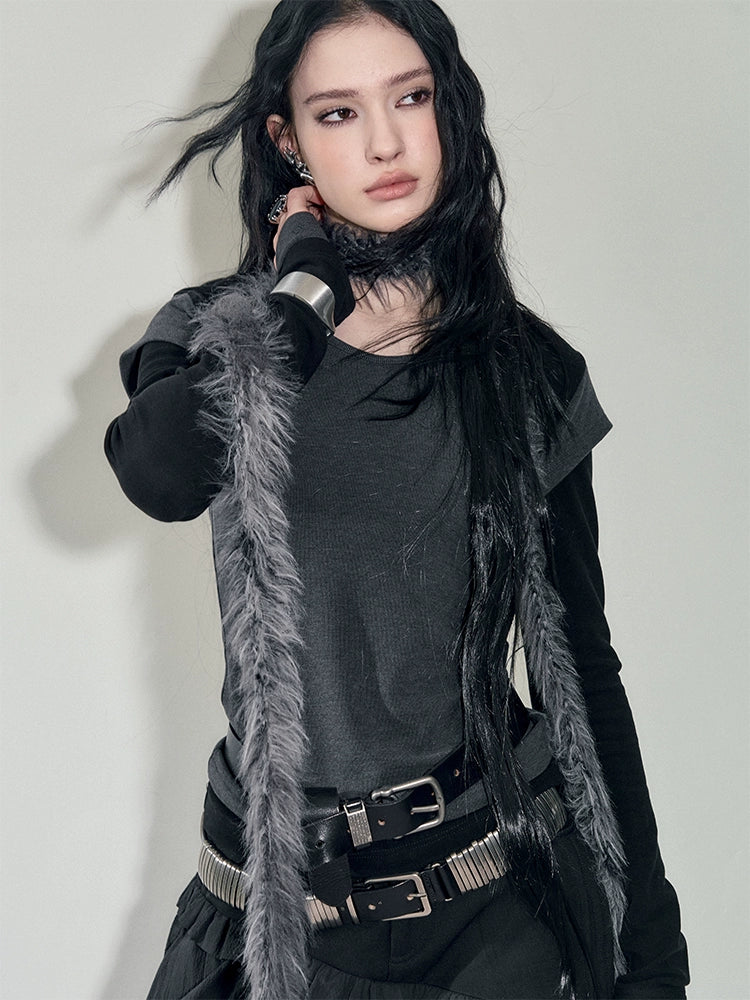 Two Layered Hooded Top