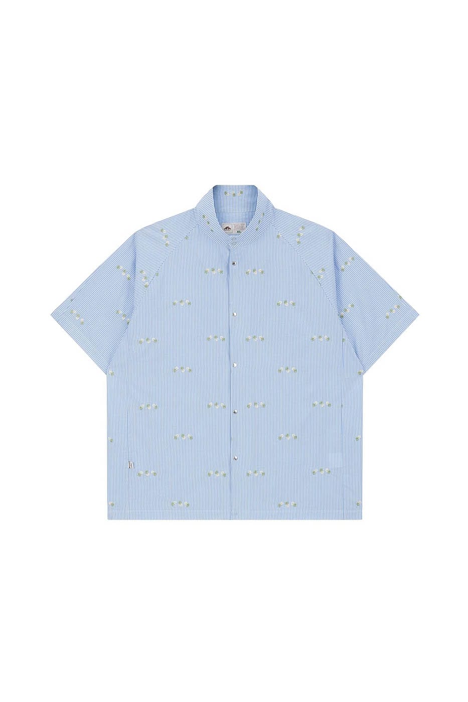 Floral Striped Camp Shirt