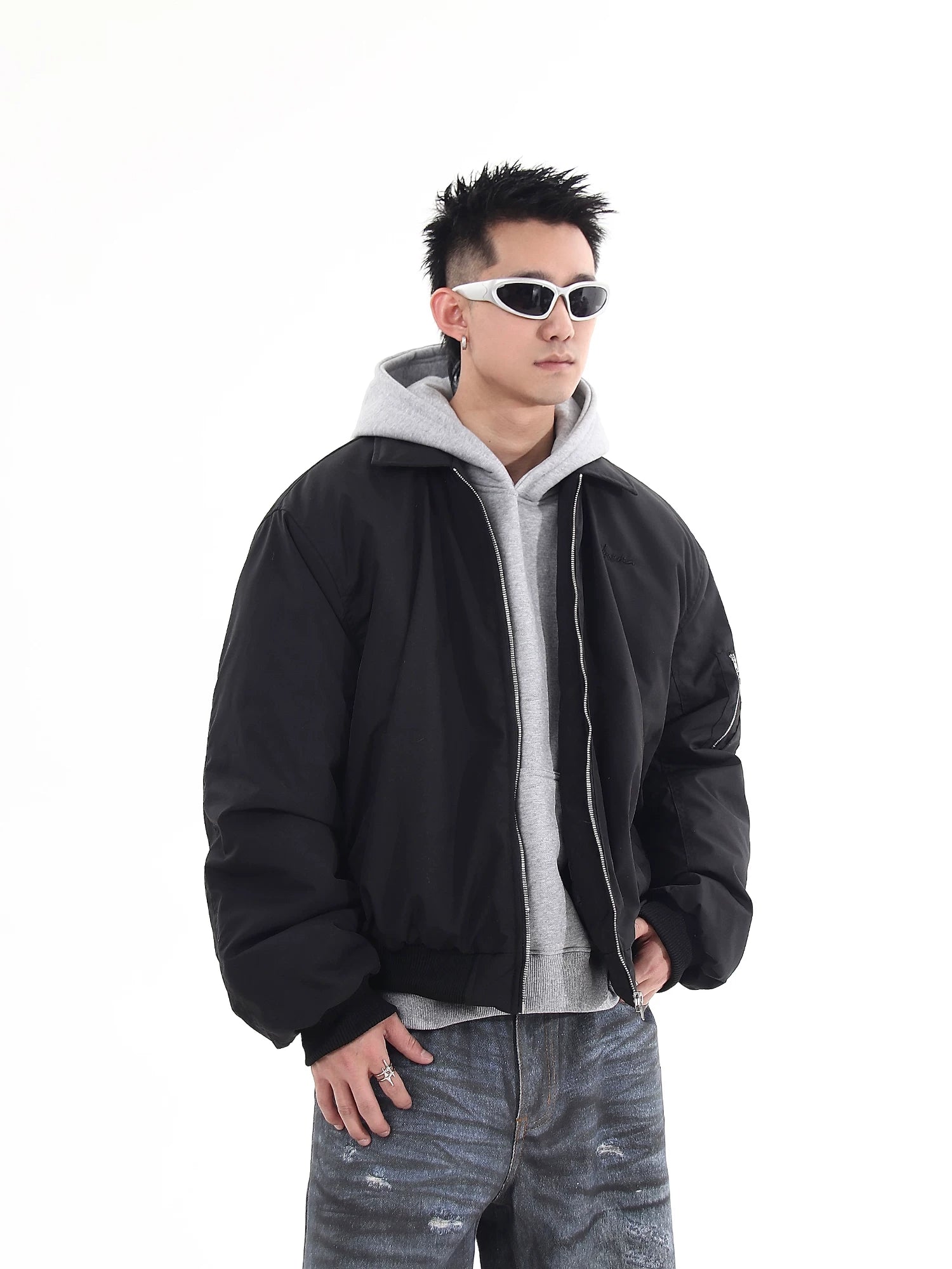 Harborline Ember Zip Bomber Jacket