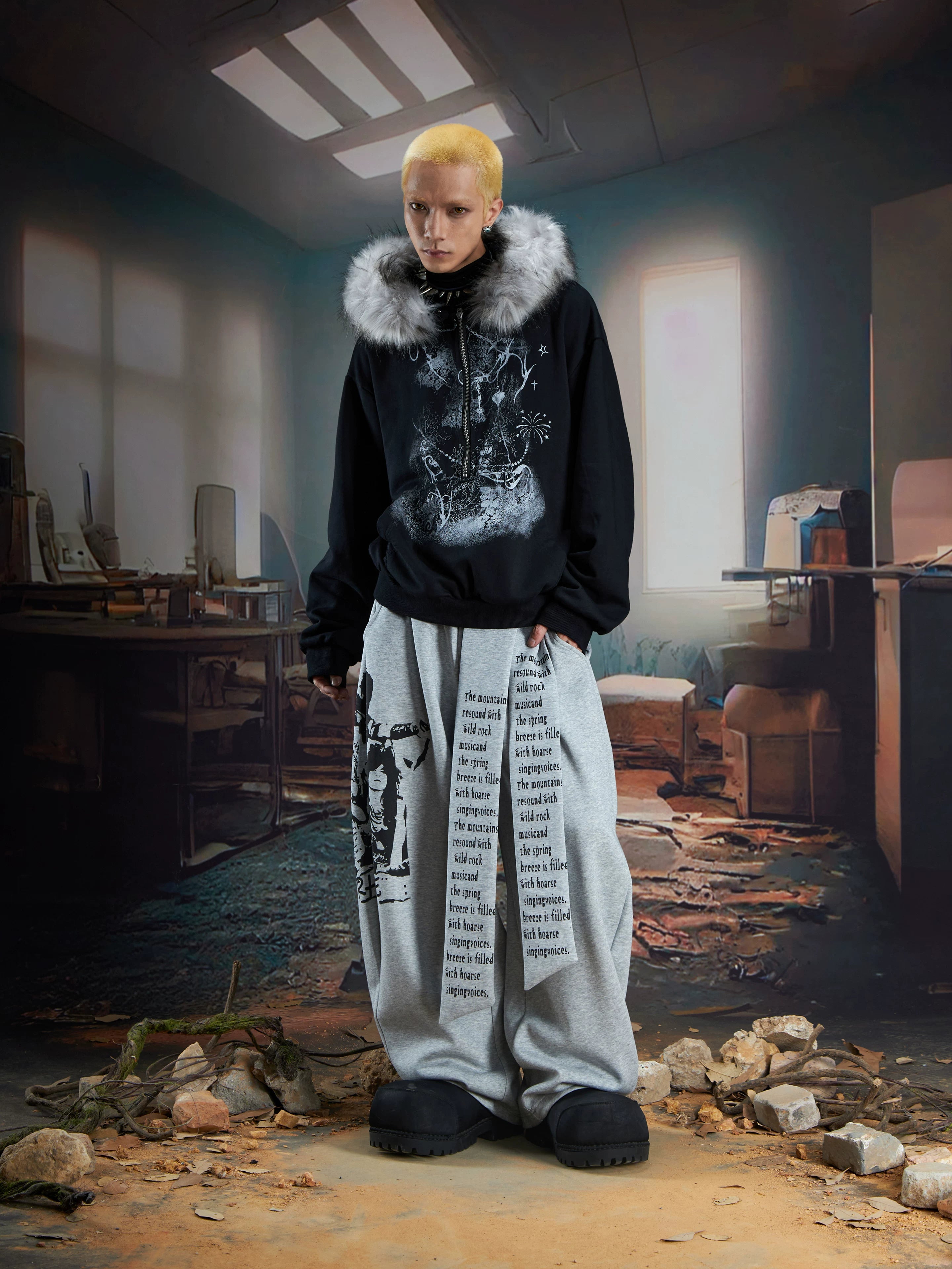 Manifest Verse Draped Panel Joggers
