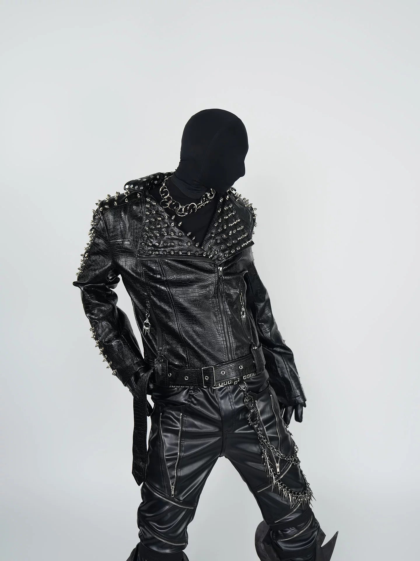 Obsidian Onslaught Spiked Relic Moto Jacket