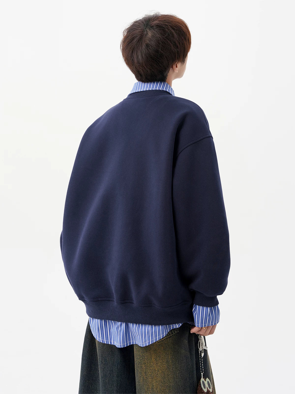 Aimless Crest Layered V-Sweatshirt