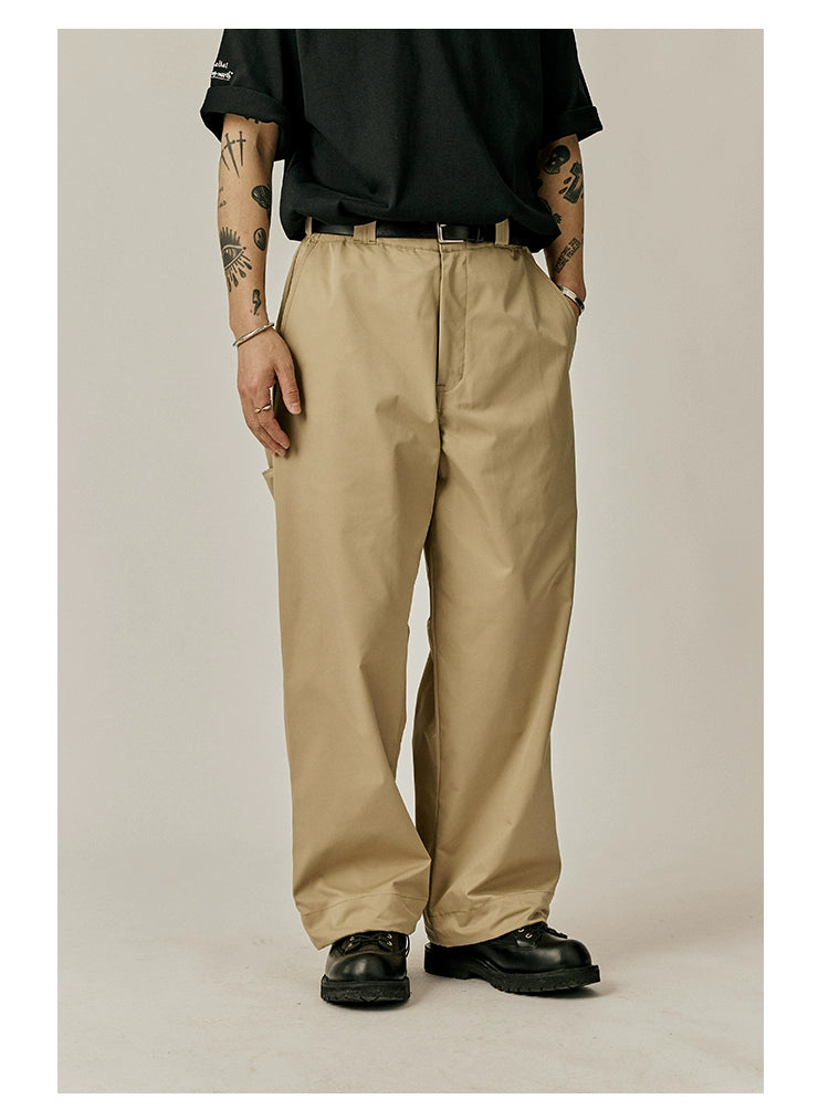 Wide Leg Color Drawstring Pants