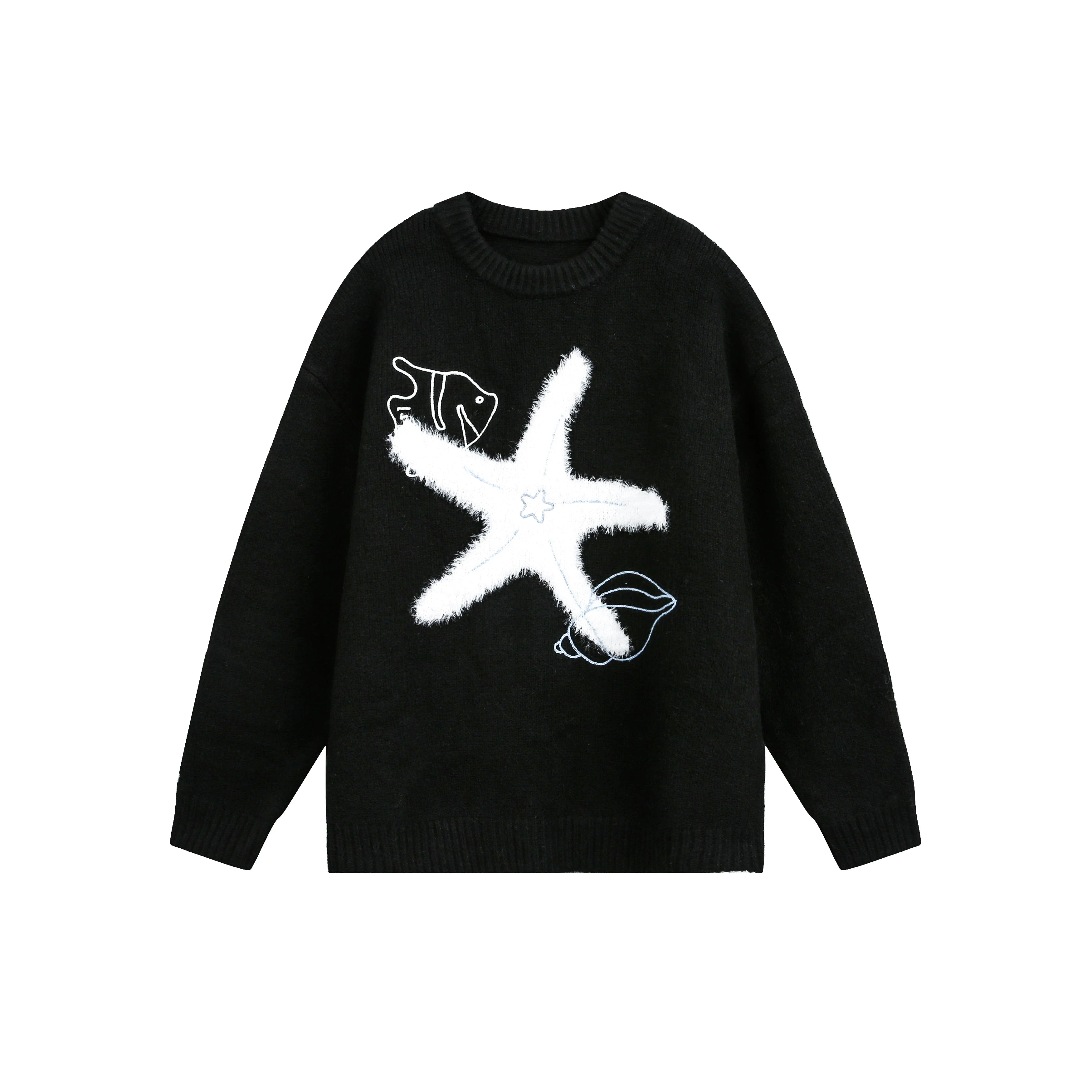 Seastar Sketch Fuzzy Knit Sweater