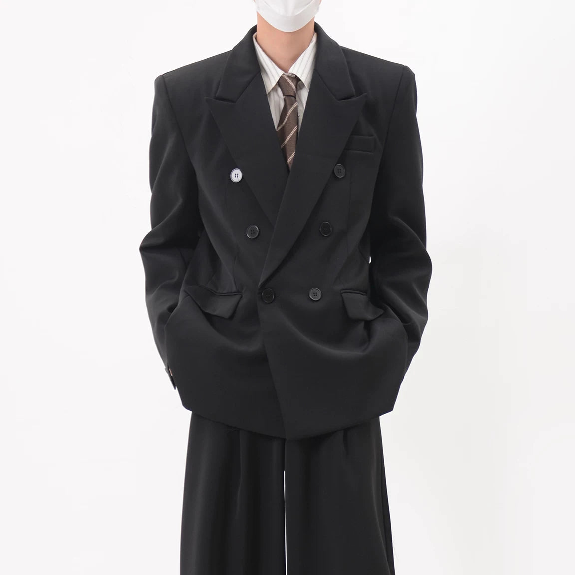 Oversized Trendy Silhouette Double Breasted Blazer