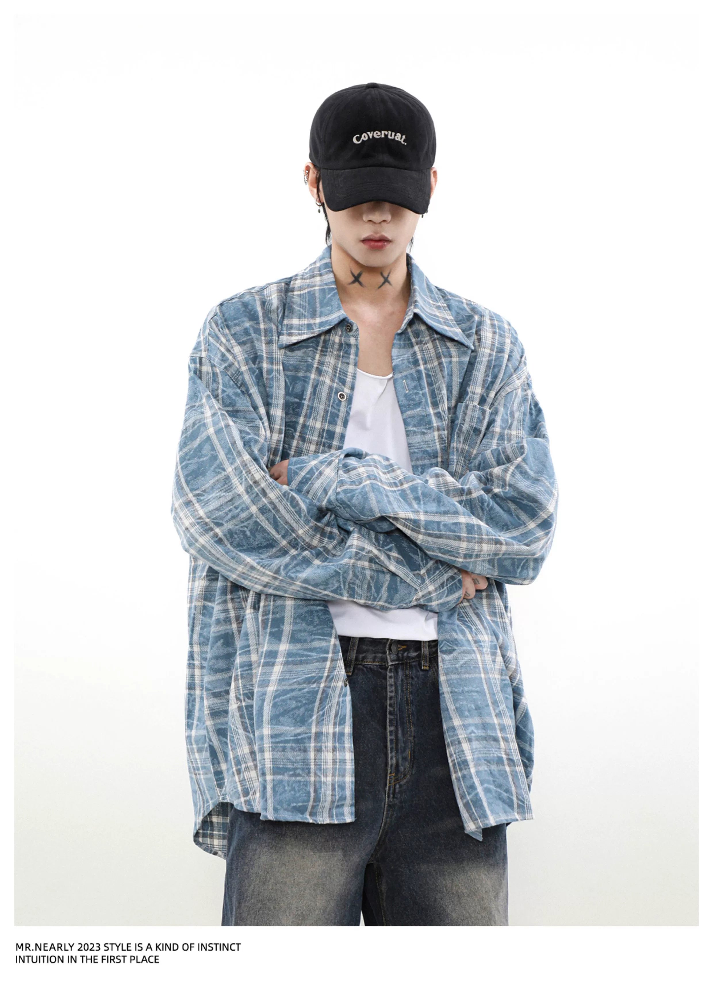 Frost Fade Washed Check Overshirt