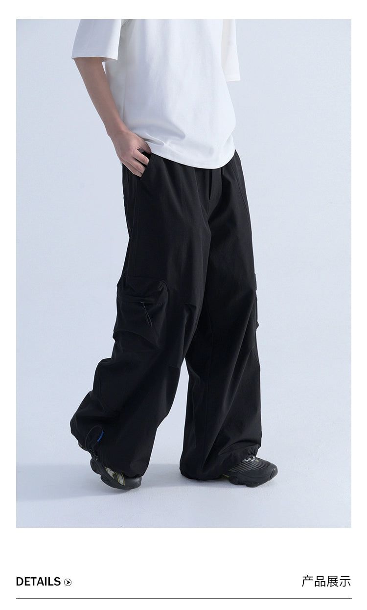 Drawstring Workwear Cargo Pants - chiclara