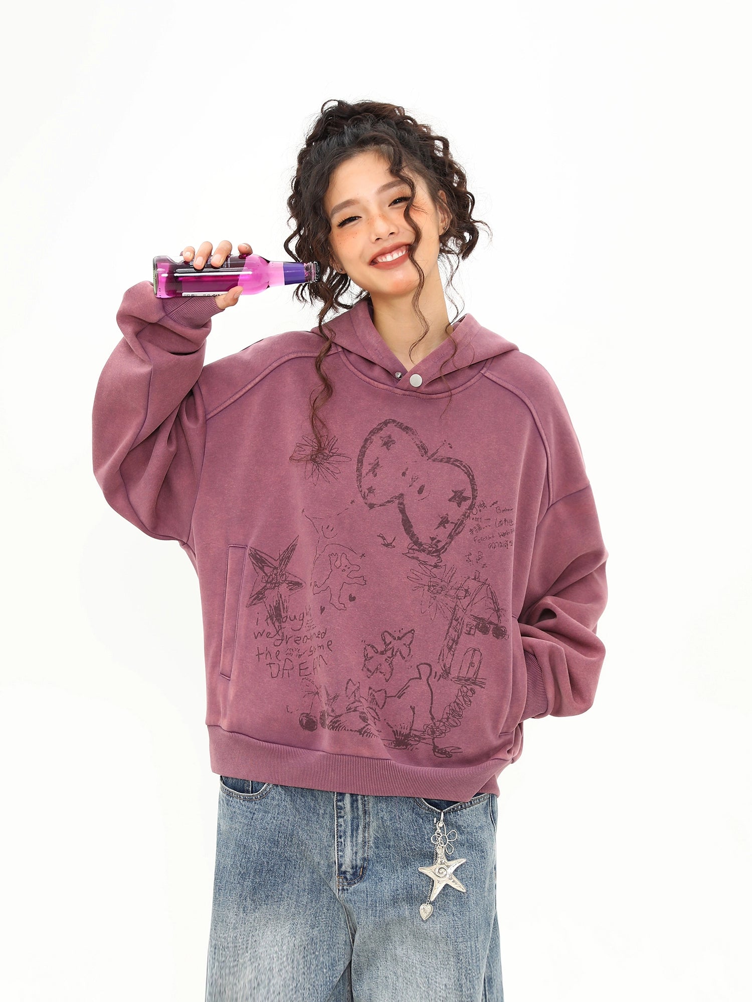 Dream Doodle Grape Hoodie