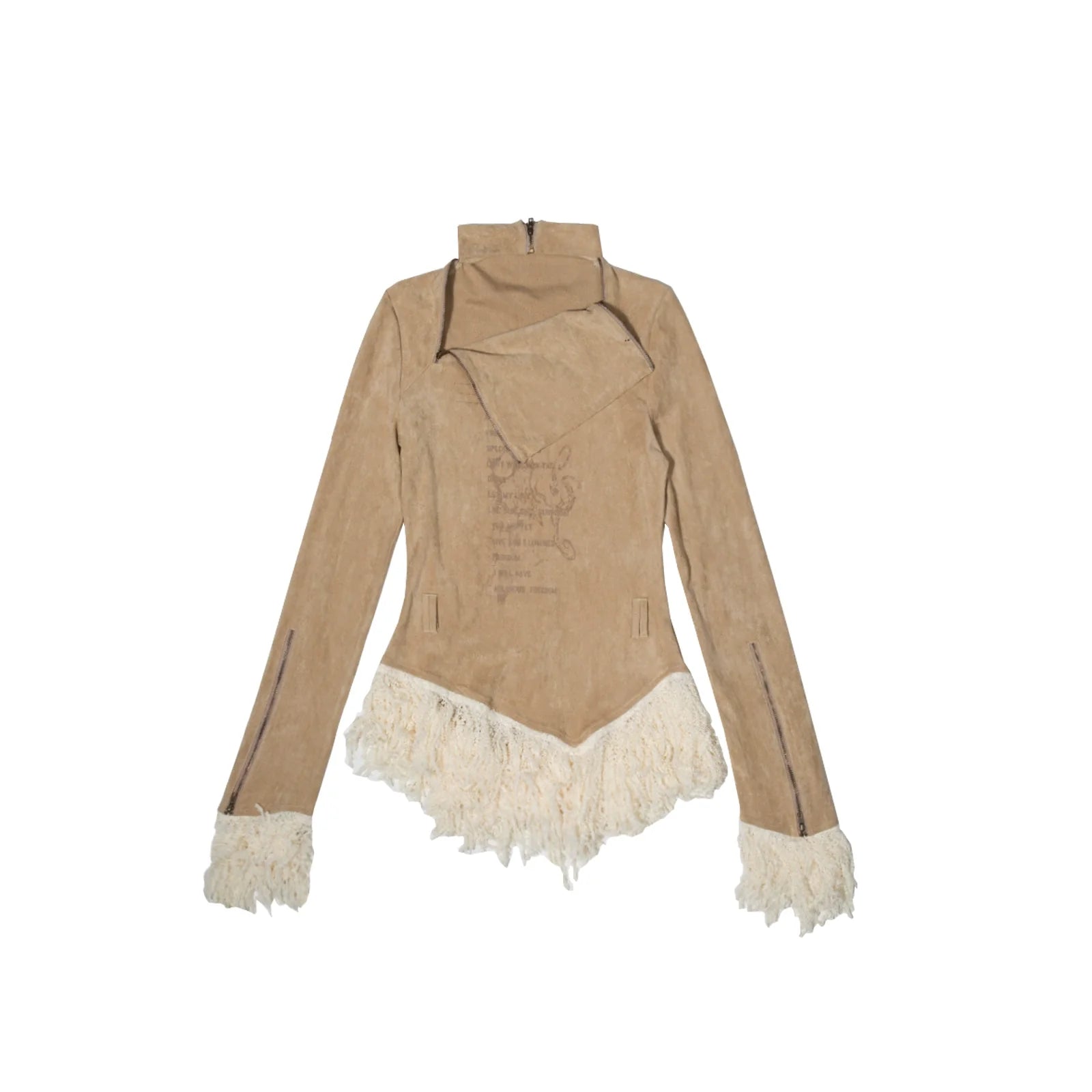 ARIADNAw Bohemian Suede Fringe Jacket - Camel (Women's)