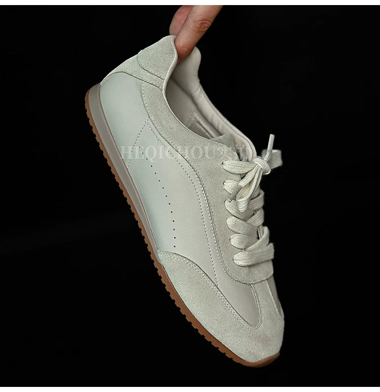 Solenne Suede-Trim Retro Sneakers