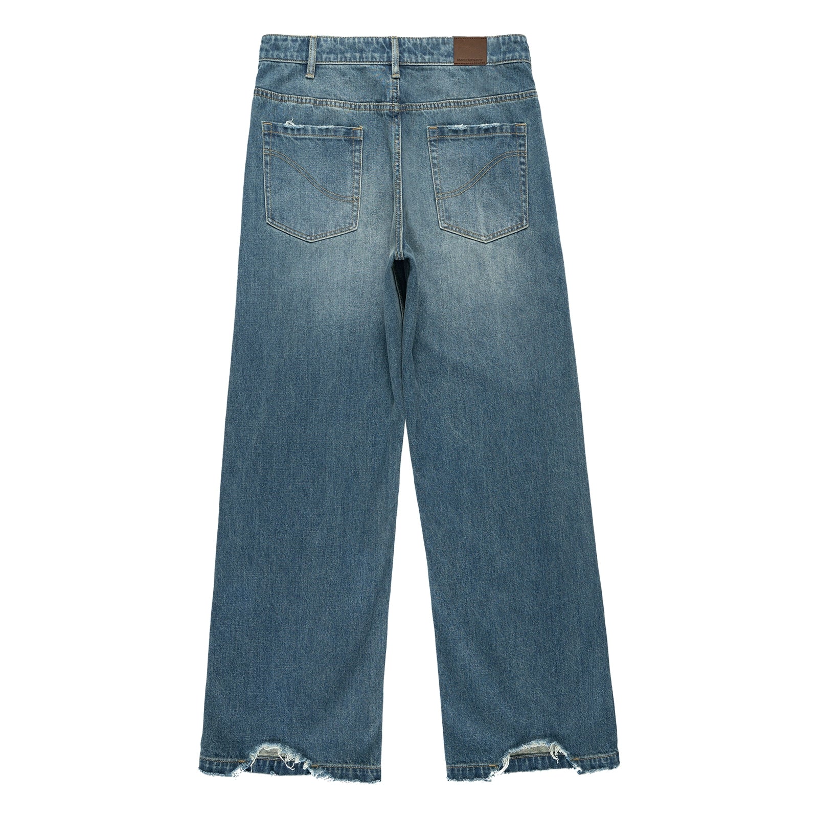 Dark Wash Wide-Leg Relaxed Jeans