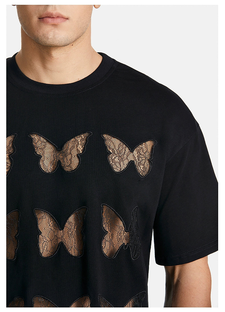 Butterfly Motif Oversized Tee