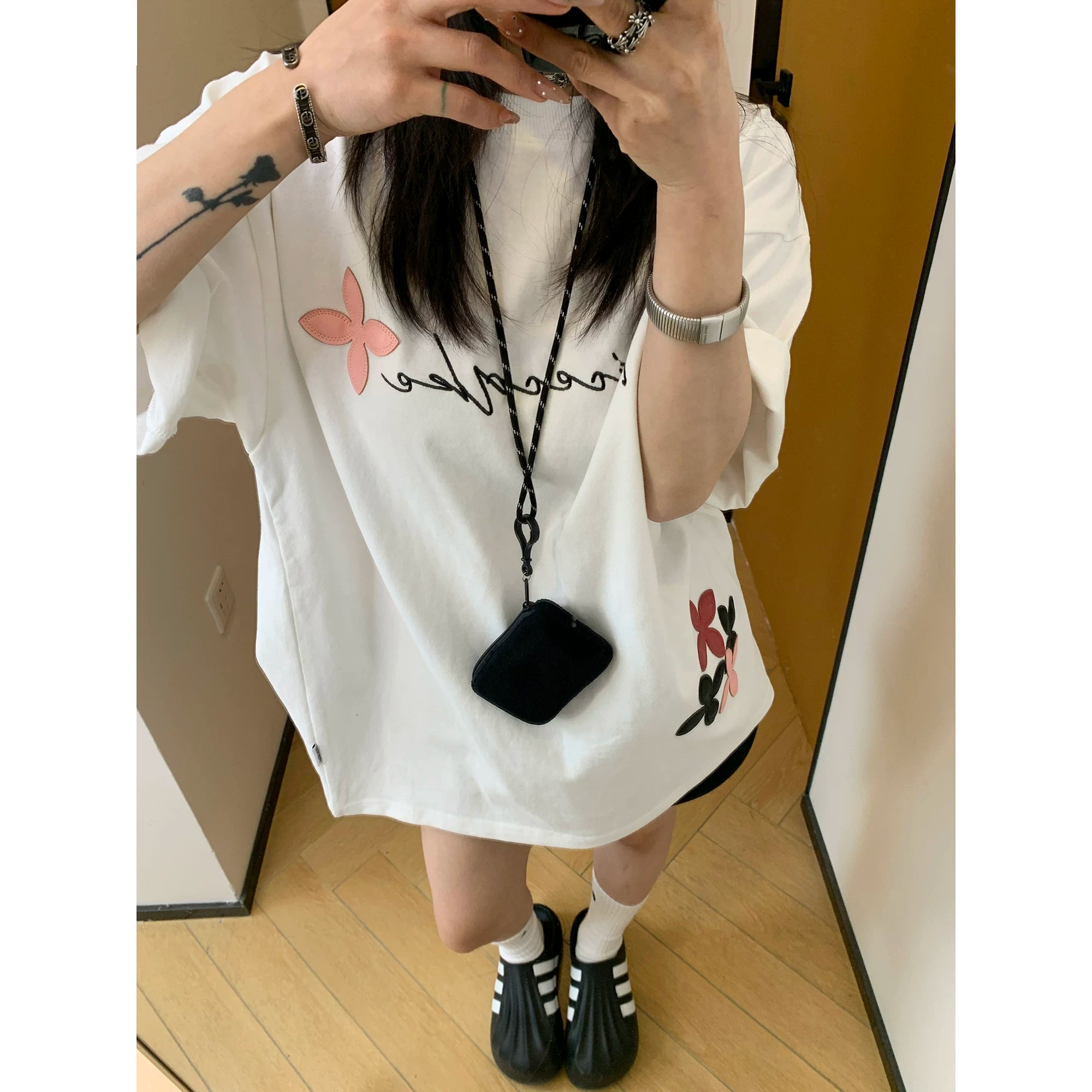 Blossom Script Oversize Tee