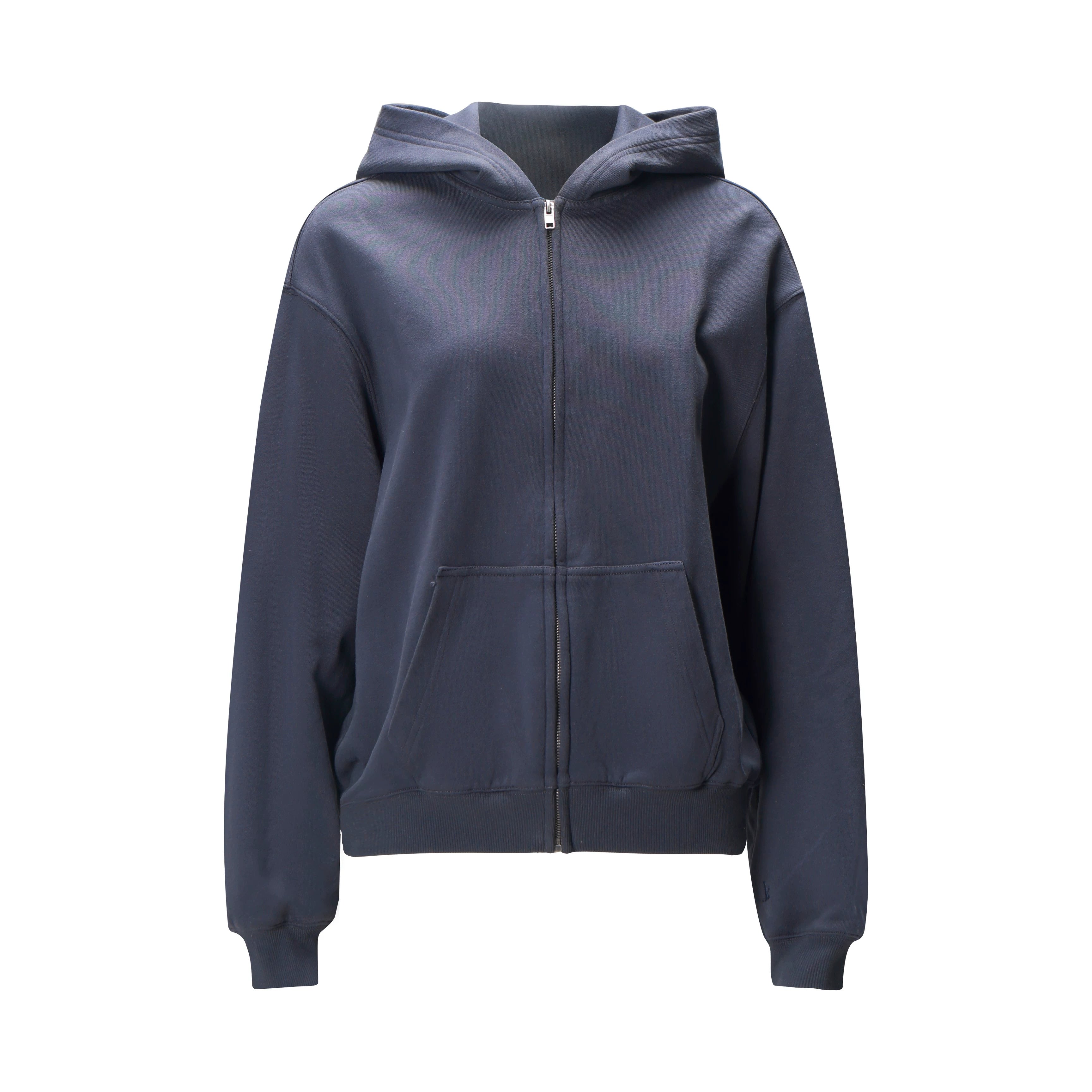 Athletic Zip-Up Hooded Sweatshirt