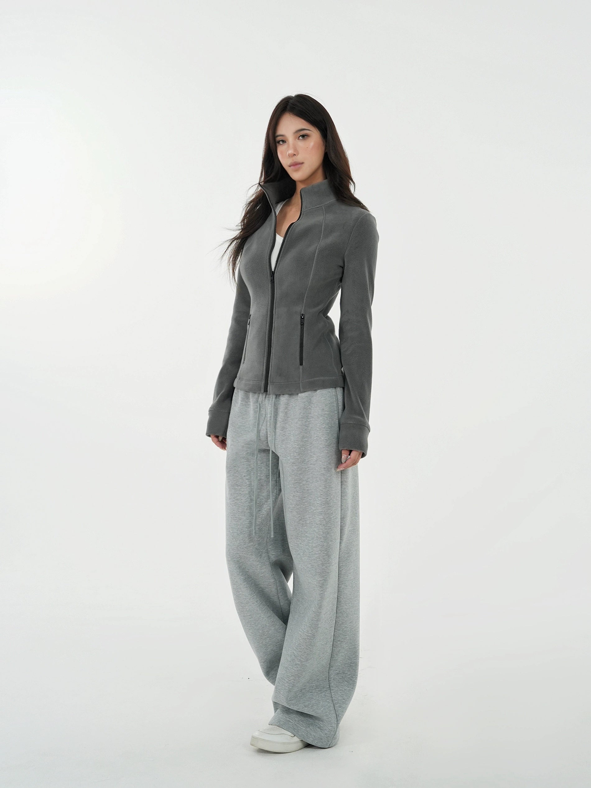 Low-Waist Drawstring Straight-Leg Sweatpants