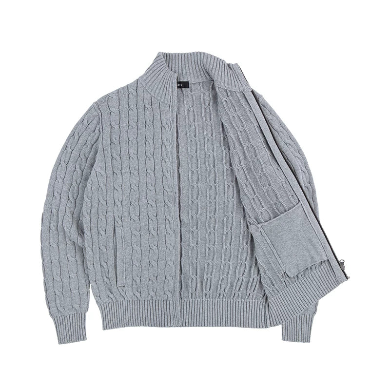 Cable Crest Full-Zip Aran Cardigan