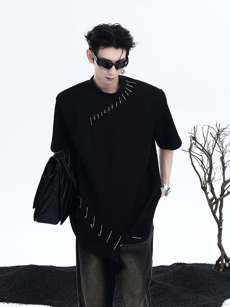 Safety Pin Detail T-Shirt
