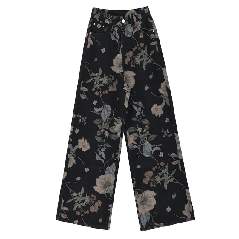 ABWEAR Blooming Botanica Wide-Leg Jeans