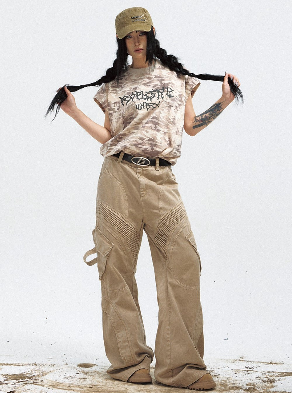 Men's Punk Letter Wash Vest Top