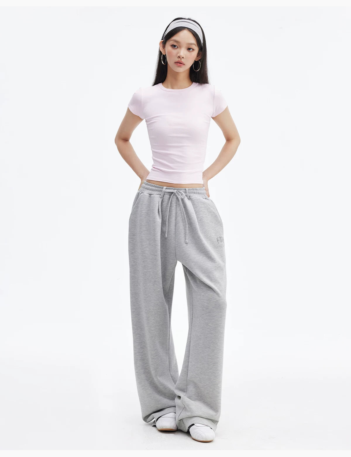 Relaxed Soft Wide-Leg Drawstring Sweatpants