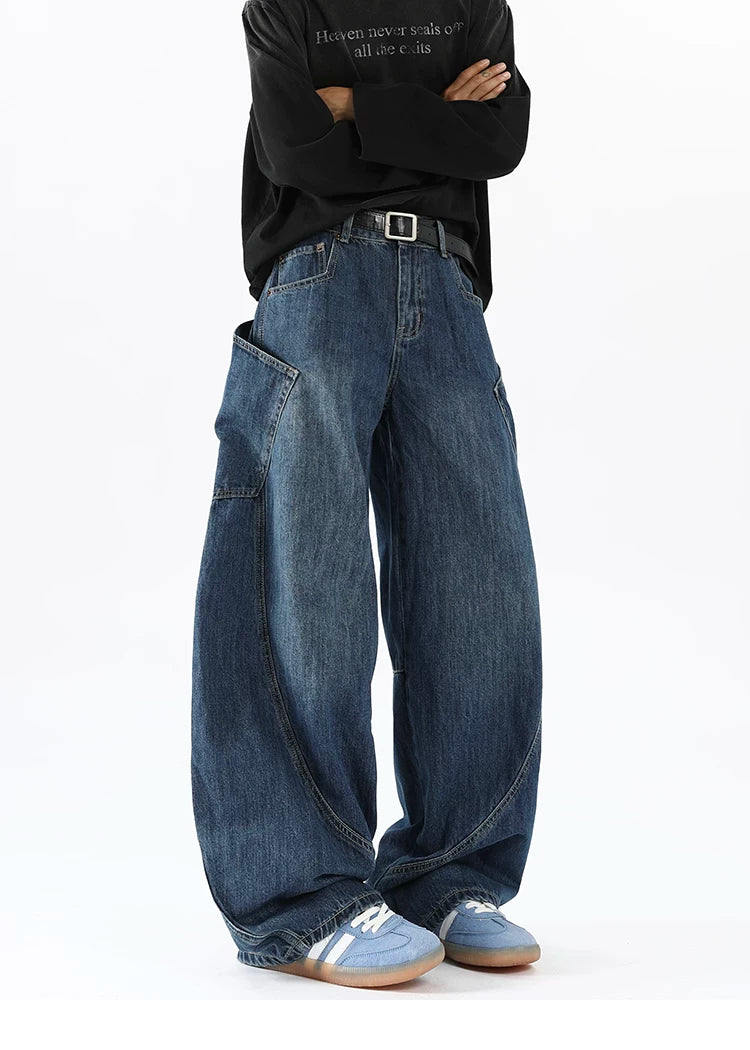 Breeze-Dome Balloon Denim Pants