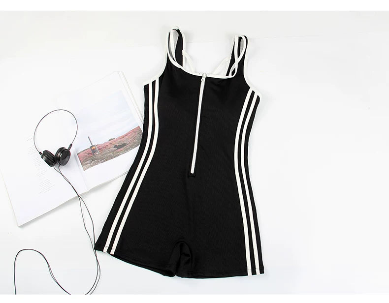 Monochrome Sprint Zip-Front Suit
