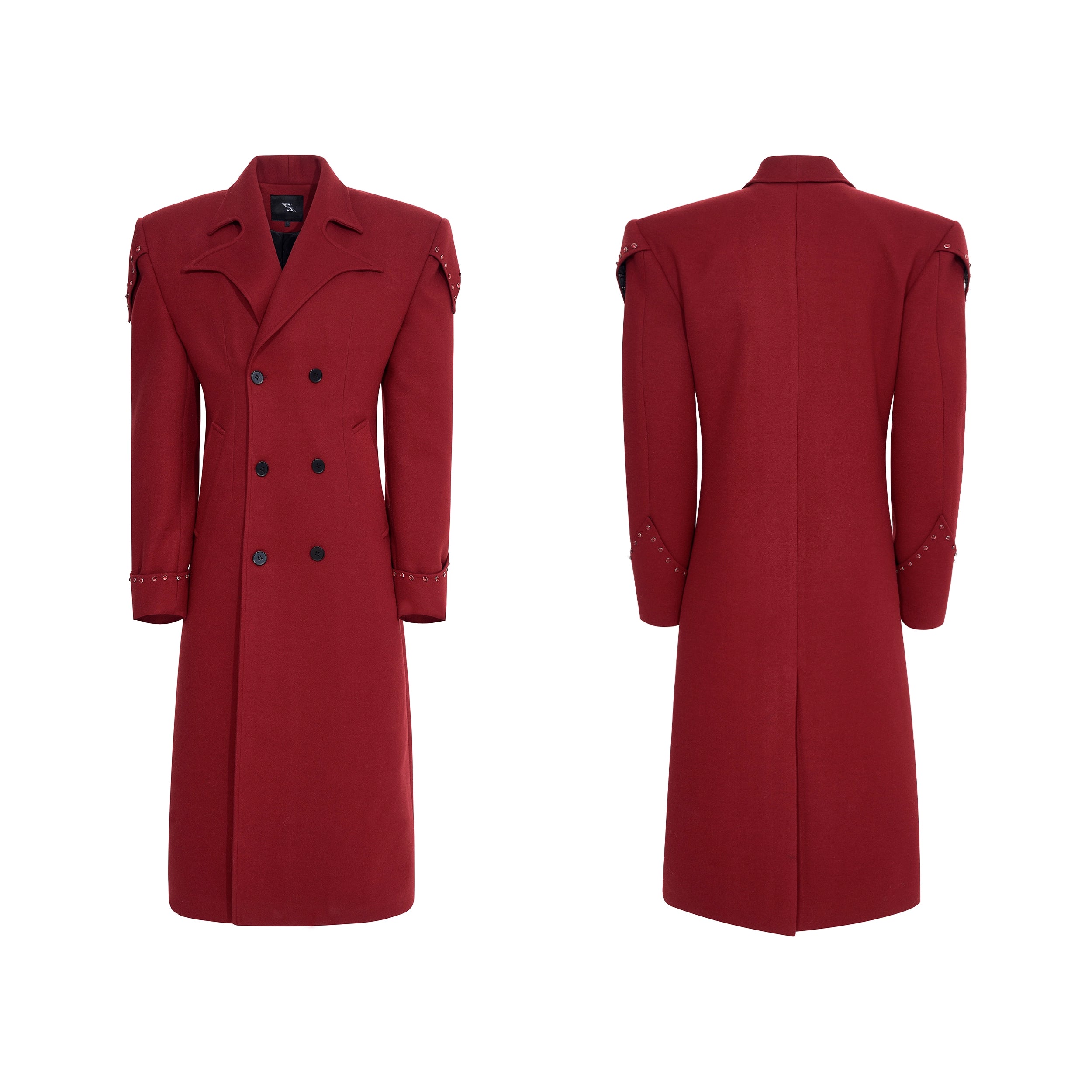 Obsidian Regent Studded Long Coat