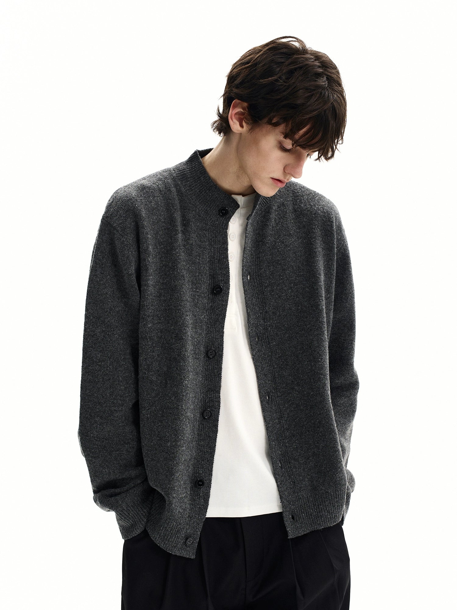 Charcoal Cloud Knit Cardigan