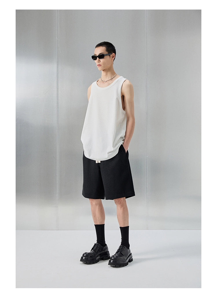 Crew Neck Sleeveless Vest/Tank Top