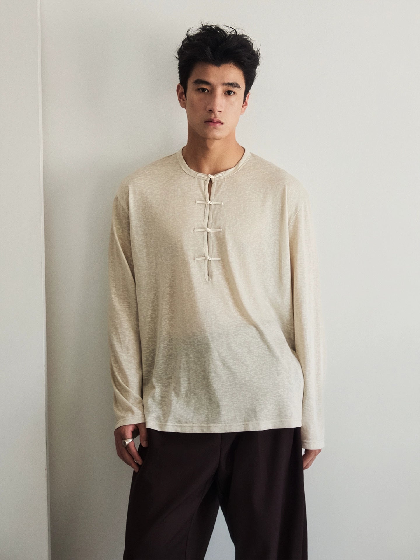 InkLatch Drape Henley Tee