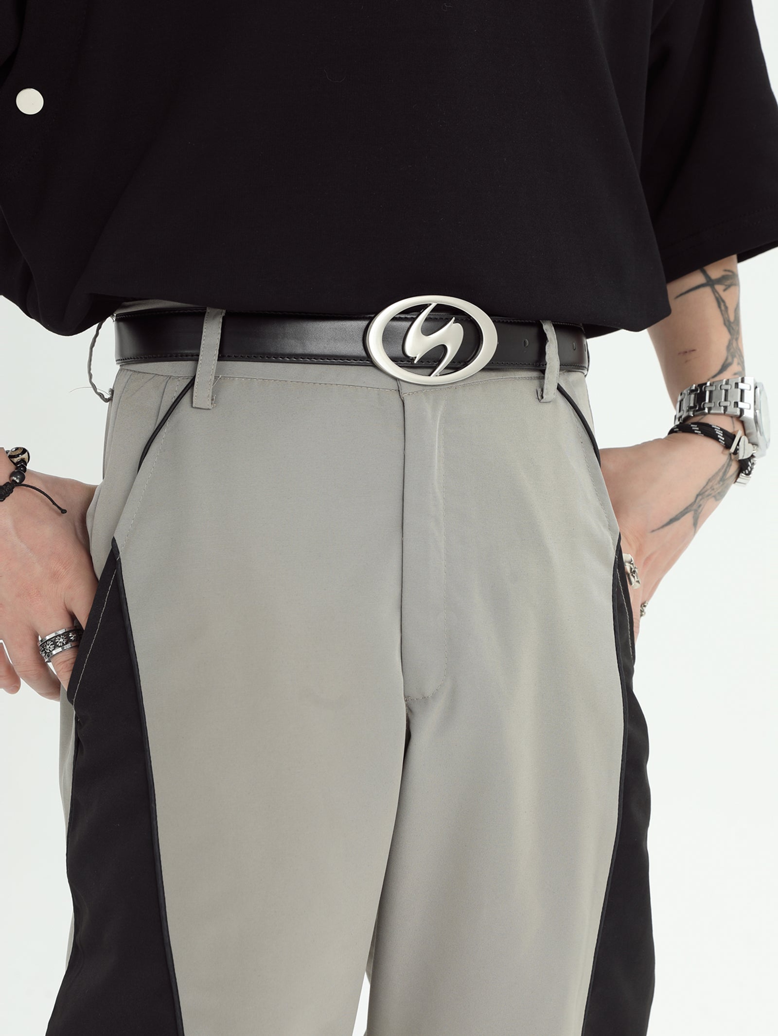 Logo Buckle Belt with Alloy Hardware - chiclara