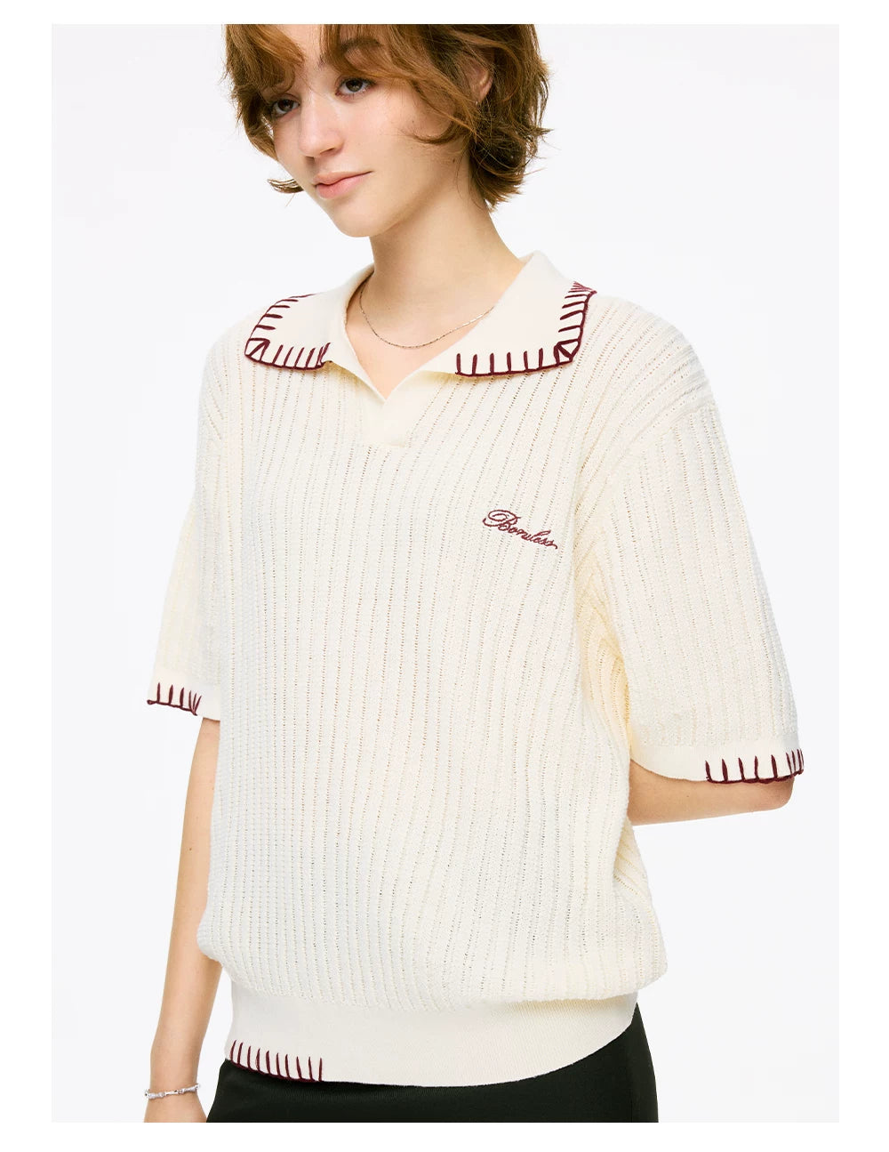 Heritage Whipstitch Ribbed Polo Knit