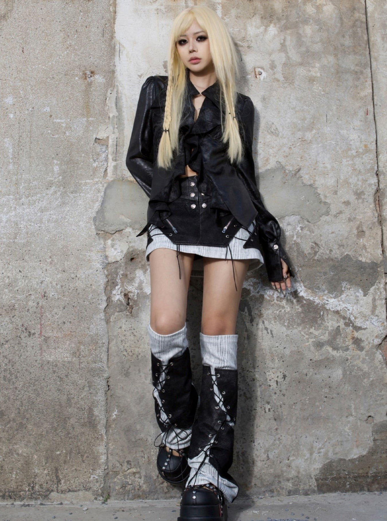 ARIADNAw Gothic Ruffle Collar Jacket