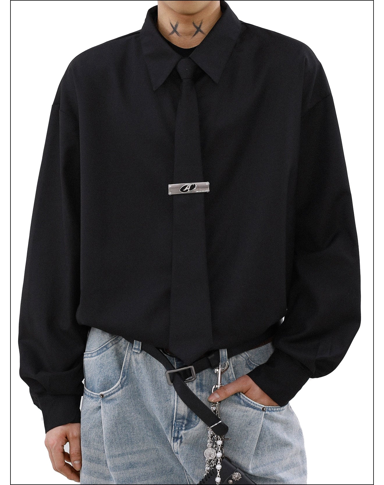 Eclipse Bar Minimalist Slim Tie