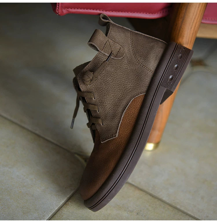 Tavira Two-Tone Leather Lace-Up Shoes