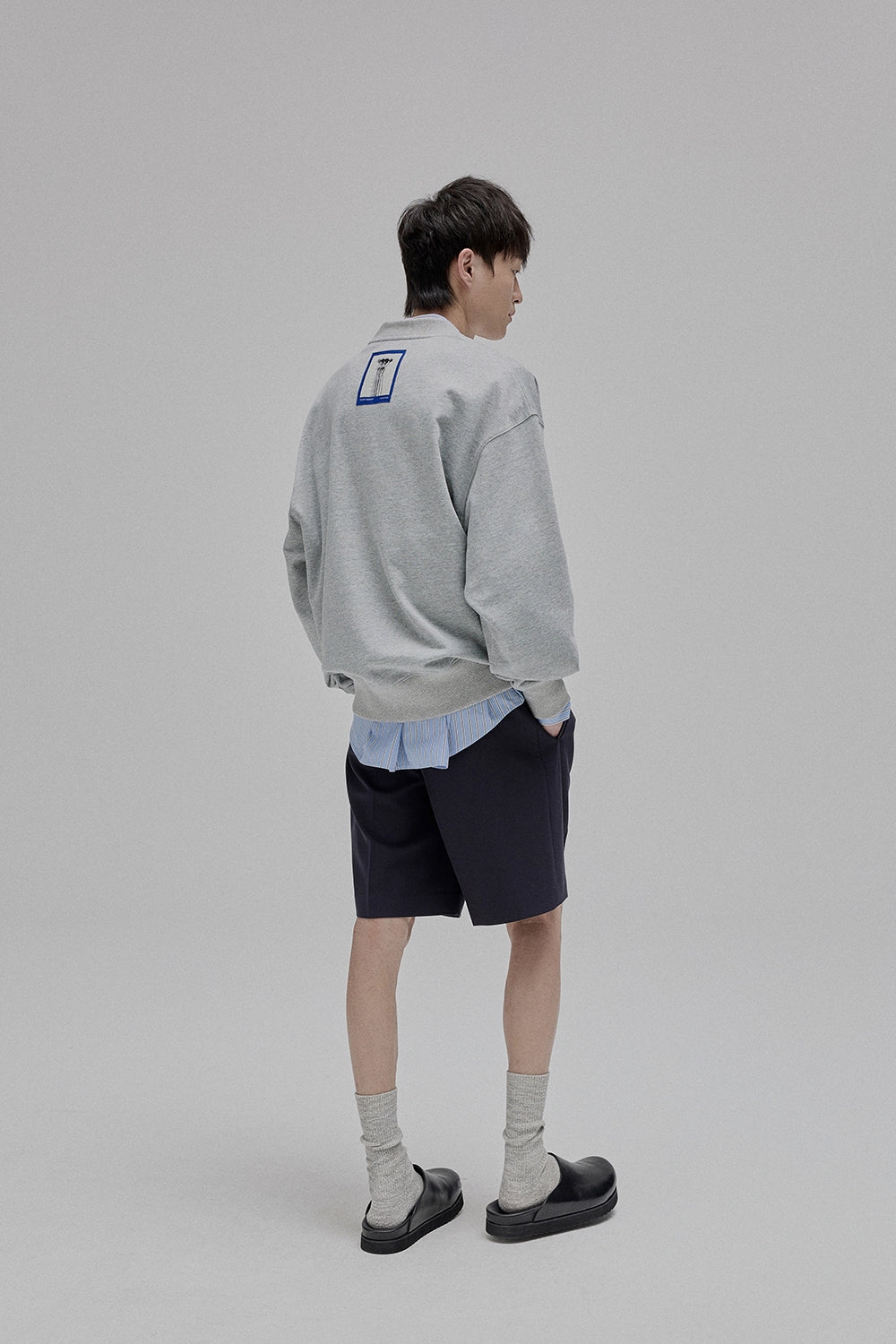 Draped Drawstring Mid-Length Shorts