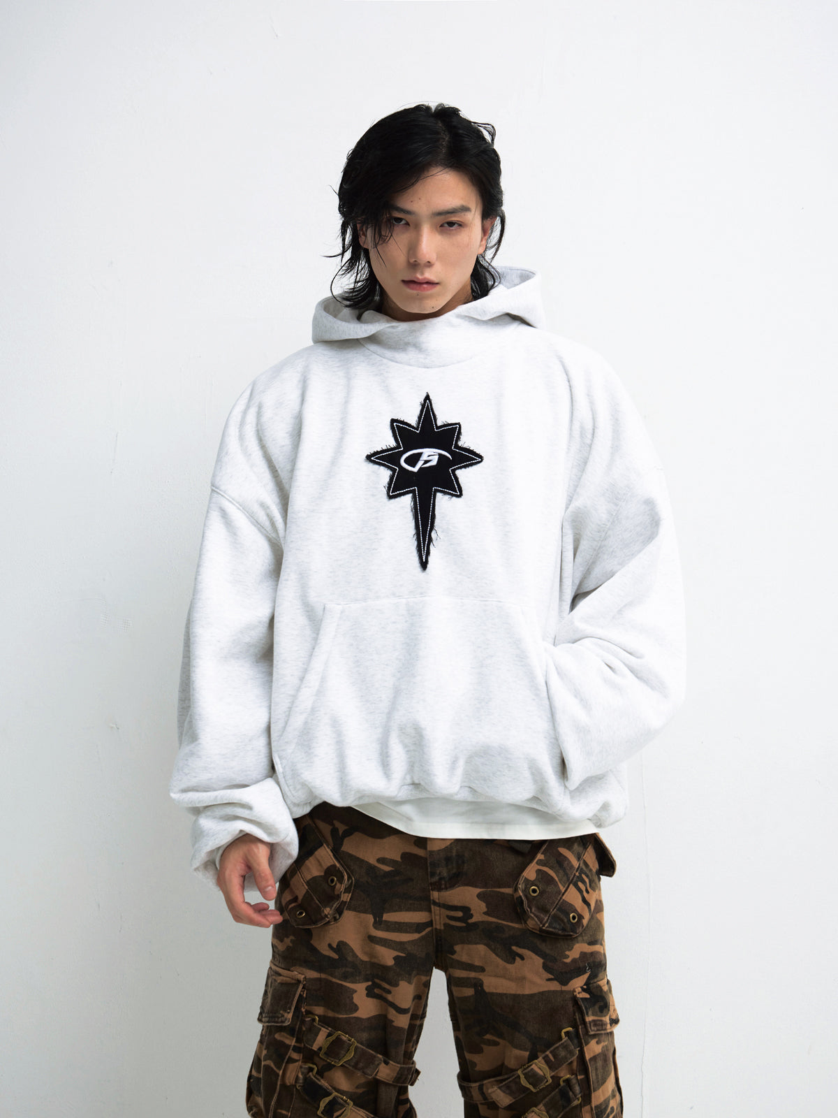 Star Logo Oversized Hoodie