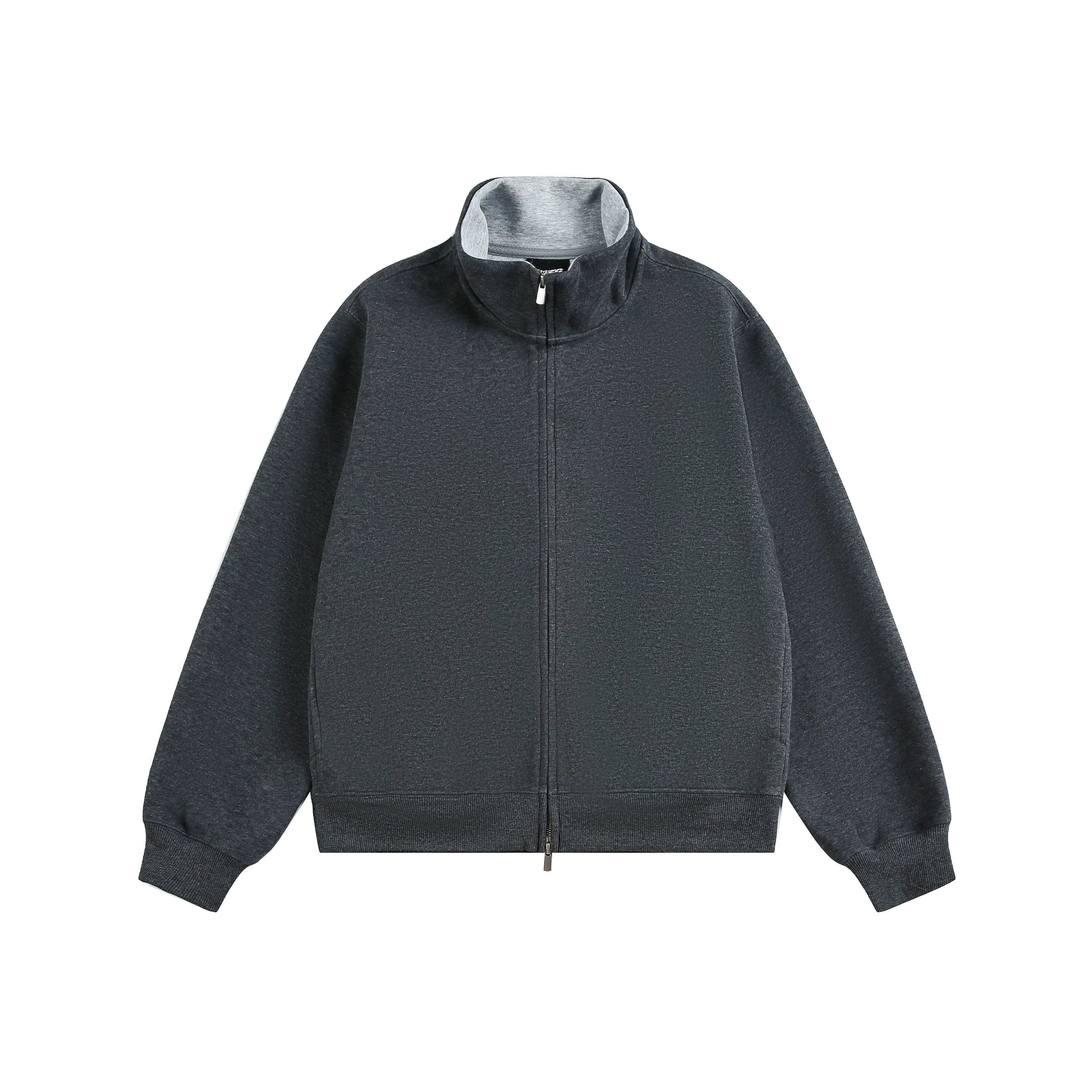 Dual-Tone Varsity Zip Hoodie