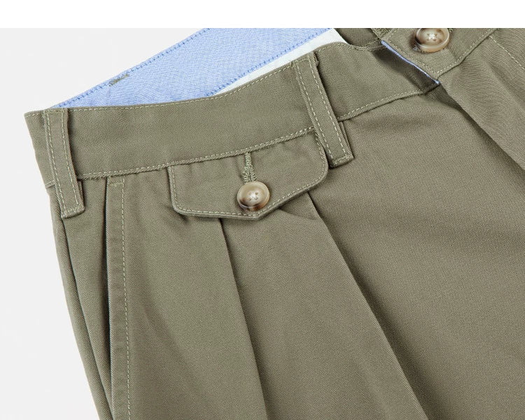 Heritage Taper Pleated Chino Trousers