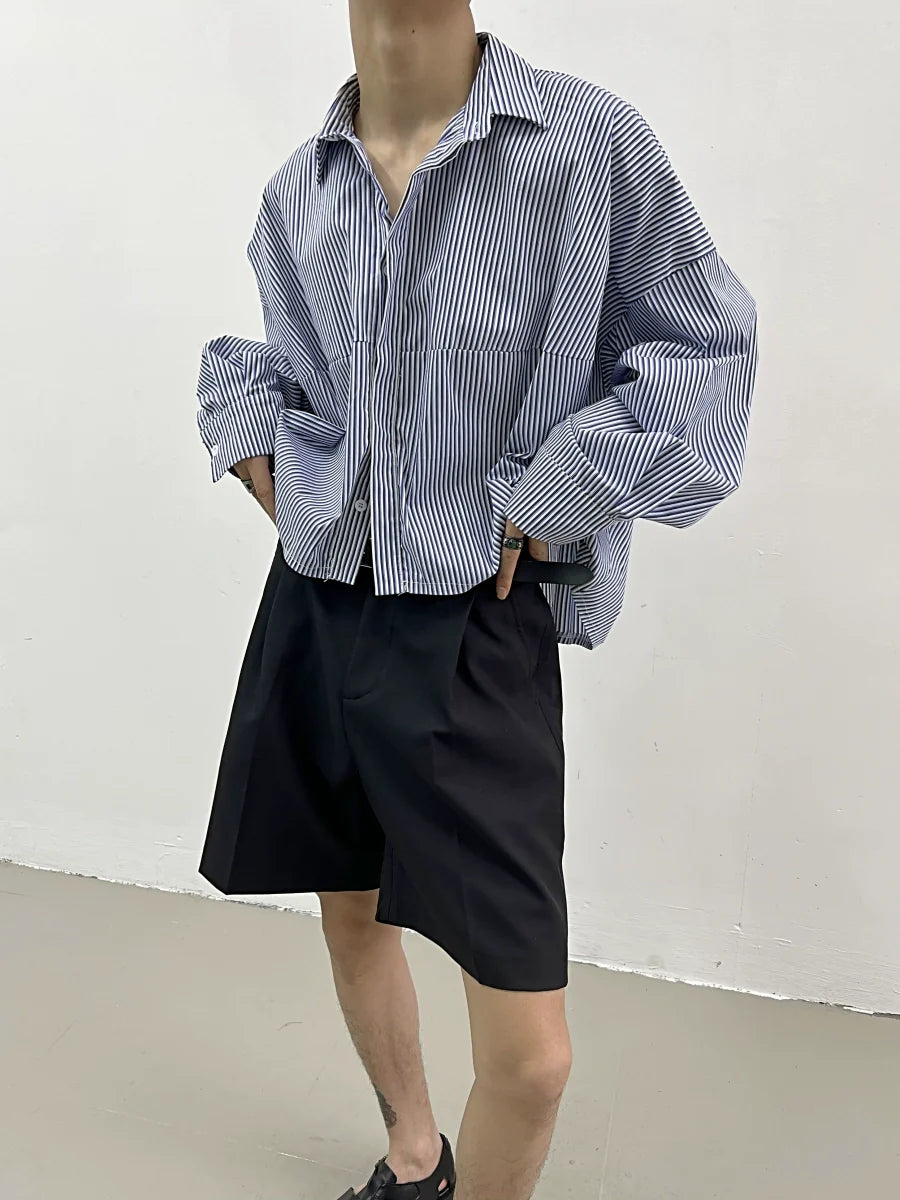 Azure Pinstripe Relaxed Shirt