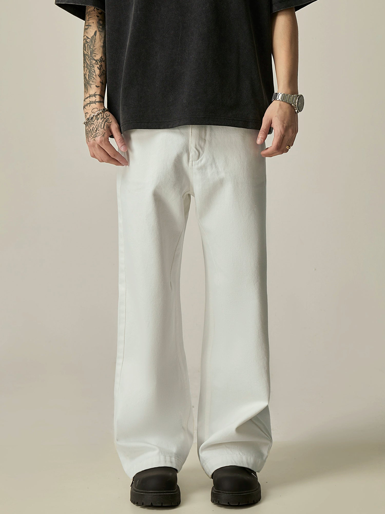 Ivory Current Ultra-Wide Jeans